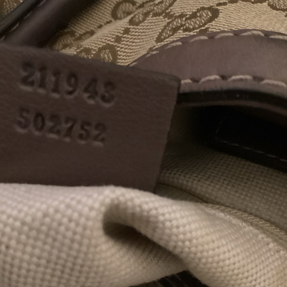 Vintage Authentic Larger GUCCI SUKEY Bag with lavender / purple trim RARE - Picture 9 of 16